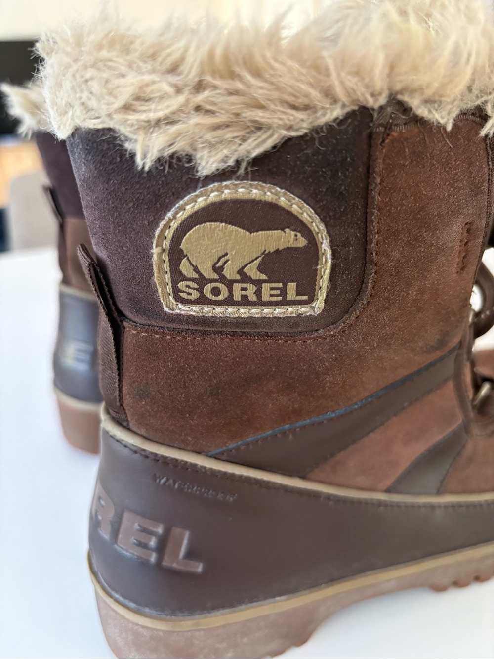 SOREL Tivoli Winter Boots Size 7 Brown Faux Fur Snow Fall Outdoors Cozy Cabin - Picture 4 of 11